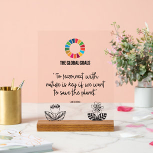 SDGエグゼクティブデスクサイン – ESG Office Motivator アクリルサイン