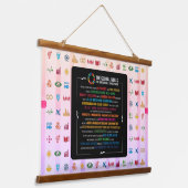 SDGデコ地球に優しールfor Home, Office & Classroom 吊り下げ型タペストリー (傾斜あり)