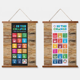 SDGデコ地球に優しールfor Home, Office & Classroom 吊り下げ型タペストリー