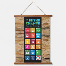 SDGデコ地球に優しールfor Home, Office & Classroom 吊り下げ型タペストリー