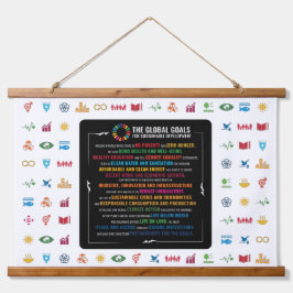 SDGデコ地球に優しールfor Home, Office & Classroom 吊り下げ型タペストリー