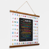 SDGデコ地球に優しールfor Home, Office & Classroom 吊り下げ型タペストリー (傾斜あり)