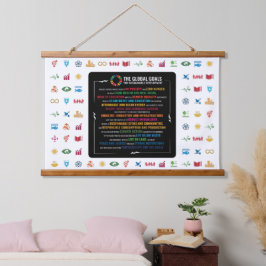 SDGデコ地球に優しールfor Home, Office & Classroom 吊り下げ型タペストリー
