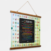 SDGデコ地球に優しールfor Home, Office & Classroom 吊り下げ型タペストリー (傾斜あり)