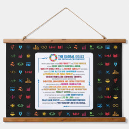 SDGデコ地球に優しールfor Home, Office & Classroom 吊り下げ型タペストリー