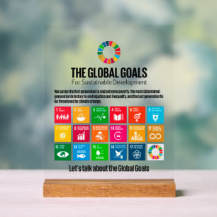 SDG エグゼクティブデスクサイン - ESG オフィスモチベーター アクリルサイン