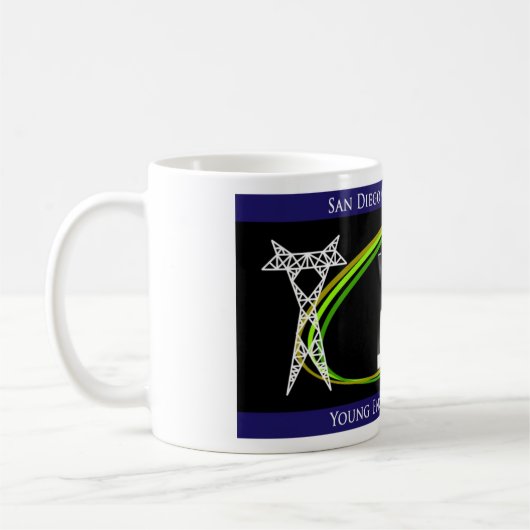 SDG&Eの若いエンジニアの社会 コーヒーマグカップ (左)