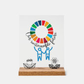 SDG Executive Desk Sign- ESG Office Motivator アクリルサイン (正面)