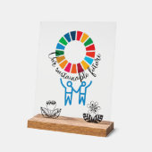 SDG Executive Desk Sign- ESG Office Motivator アクリルサイン (傾斜)