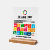 SDG Executive Desk Sign- ESG Office Motivator アクリルサイン (傾斜)