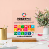 SDG Executive Desk Sign- ESG Office Motivator アクリルサイン (ウェディング)