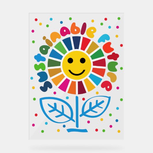 SDG Executive Desk Sign- ESG Office Motivator アクリルサイン (正面)