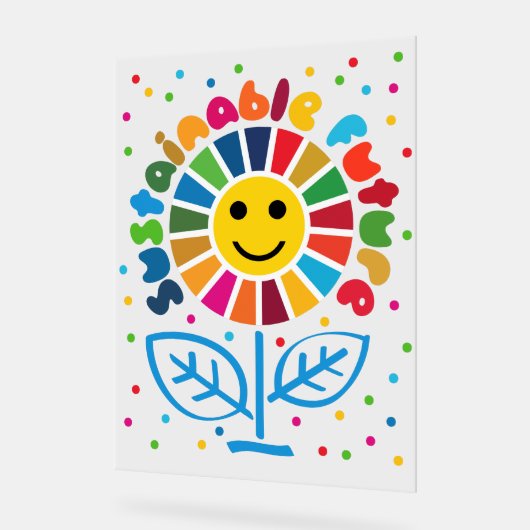 SDG Executive Desk Sign- ESG Office Motivator アクリルサイン (傾斜)