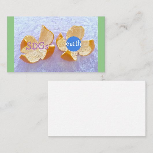 SDGs 地球環境　自然体 名刺 (正面/裏面)