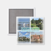 SE0025ヨーロッパ、スウェーデン、ヨーテボリ、冷蔵庫 マグネット (正面/裏面)