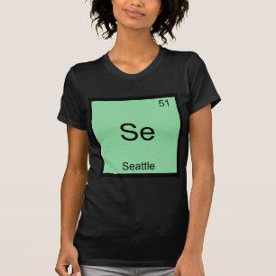 Se -シアトルシティ化学要素シンボルTシャツ Tシャツ