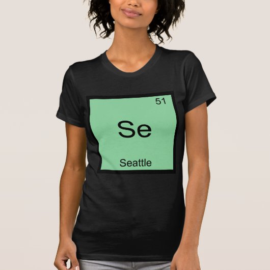 Se – シアトル市化学素子シンボルTシャツ Tシャツ (正面)