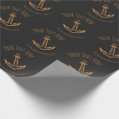 Sea Anchor. Sailor Captain Yachtsman Gift Template ラッピングペーパー (角)