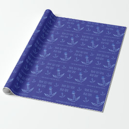 Sea Anchor. Sailor Captain Yachtsman Gift Template ラッピングペーパー
