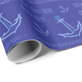 Sea Anchor. Sailor Captain Yachtsman Gift Template ラッピングペーパー (ロールコーナー)