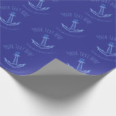 Sea Anchor. Sailor Captain Yachtsman Gift Template ラッピングペーパー (角)