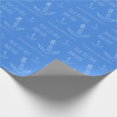Sea Anchor. Sailor Captain Yachtsman Gift Template ラッピングペーパー (角)