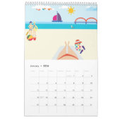 Sea and Beach Calendar カレンダー (1月 2026)