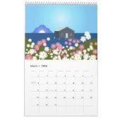 Sea and Beach Calendar カレンダー (3月 2026)
