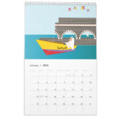 Sea and Beach Calendar カレンダー (1月 2026)