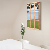 Sea and Grass 3D Effect Window View Picture キャンバスプリント