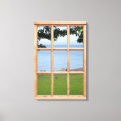 Sea and Grass 3D Effect Window View Picture キャンバスプリント (正面)