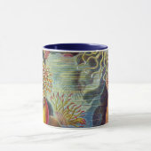 Sea Anemones, Vintage Actiniae by Ernst Haeckel マグカップ (中央)