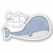 Sea Animal Pun：すべてのクジラは大丈夫 シール (正面)