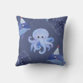 Sea Animal Square  Pillow クッション (裏面)