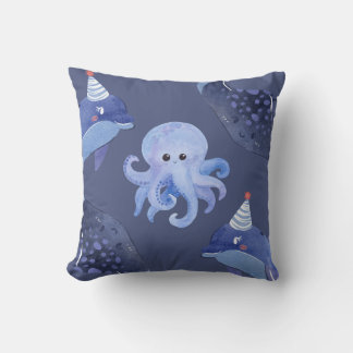 Sea Animal Square  Pillow クッション