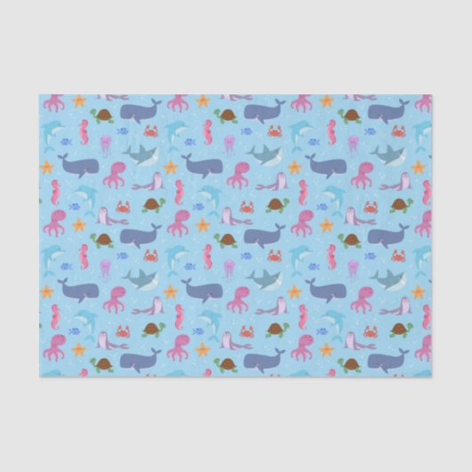 Sea Animals Decoupage 薄葉紙 (正面)