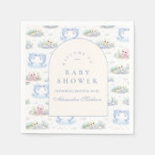Sea Animals Elegant Arch Baby Shower スタンダードカクテルナプキン (正面)