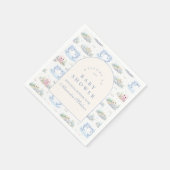 Sea Animals Elegant Arch Baby Shower スタンダードカクテルナプキン (角)
