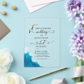  Sea Beach Wedding Invitation |Coastal Destination アクリル招待状 (インサイチュ (ウェディング))