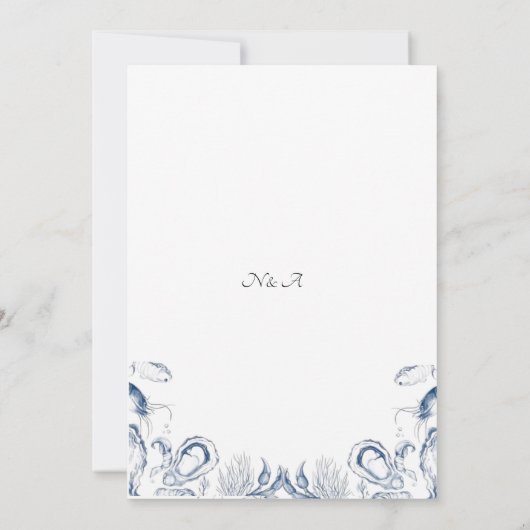  Sea Beach Wedding Invitation |Coastal Destination 招待状 (裏面)