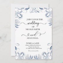  Sea Beach Wedding Invitation |Coastal Destination