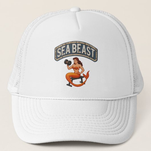 Sea Beast Gym Mermaid | Retro Pin-Up Activewear  キャップ (正面)