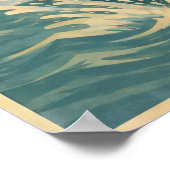 Sea Beast Retro Mermaid | Funny Coastal Beach Art ポスター (角)