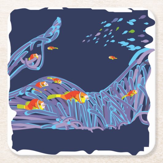 Sea bottom スクエアペーパーコースター (正面)