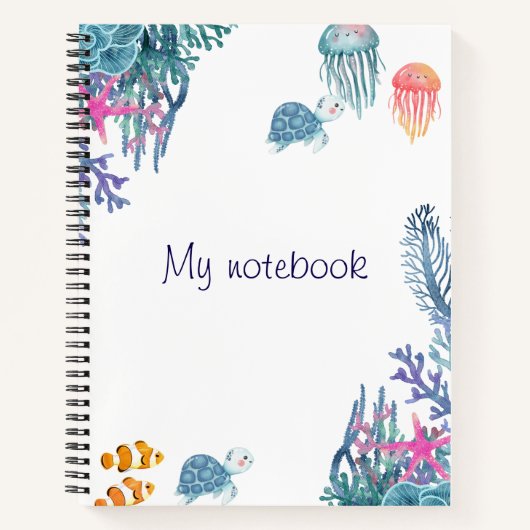 Sea Breeze Notebook – Cute Journal for Ocean Lover ノートブック (正面)