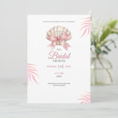 Sea bridal shower pink bridal shower invitation 招待状 (スタンド正面)