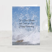 Sea Brother Wife Personalised Wedding Anniversary カード (正面)