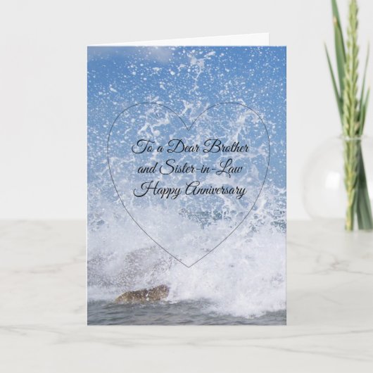 Sea Brother Wife Personalised Wedding Anniversary カード (正面)