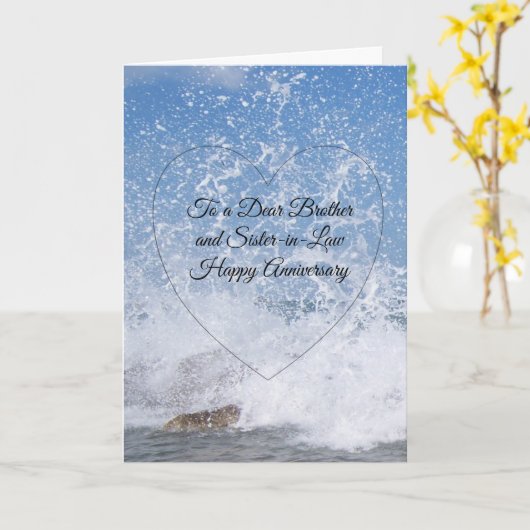 Sea Brother Wife Personalised Wedding Anniversary カード (黄色い花)