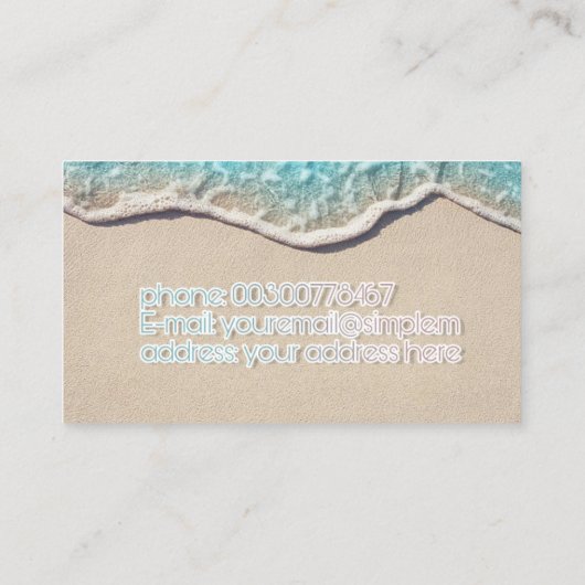 Sea carte visite 名刺 (裏面)